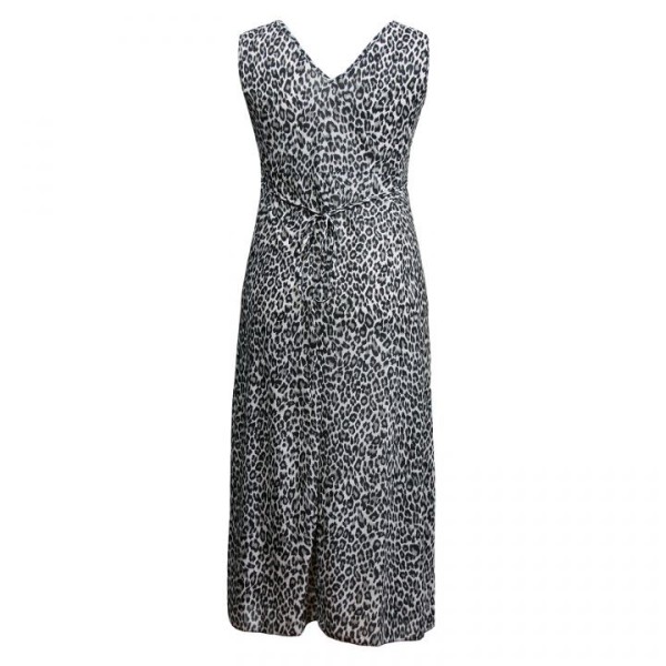 robe grande taille - maxidress motif léopard perlée lovedrobe (dos)