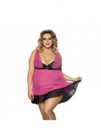 nuisette grande taille - ensemble nuisette + culotte "Carinola" Anais apparel / angels never sin (face)