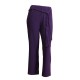 pantalon grande taille - pantalon fluide avec ceinture tressée violet (face)