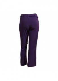 pantalon grande taille - pantalon fluide avec ceinture tressée violet (dos)