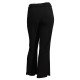 pantalon grande taille - pantalon fluide avec ceinture tressée noir (dos)