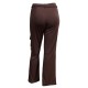 pantalon grande taille - pantalon fluide avec ceinture tressée marron (dos)