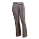 pantalon grande taille - pantalon fluide avec ceinture tressée gris (face)