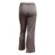pantalon grande taille - pantalon fluide avec ceinture tressée gris (dos)
