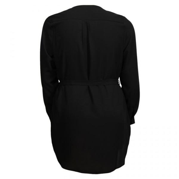Tunique grande taille - tunique chemise noire à manches longues Blue Chameleon (dos)