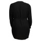 Tunique grande taille - tunique chemise noire à manches longues Blue Chameleon (dos)