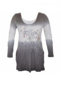 Tunique grande taille - tshirt 2 en 1 tie and dye vison co2 (face)