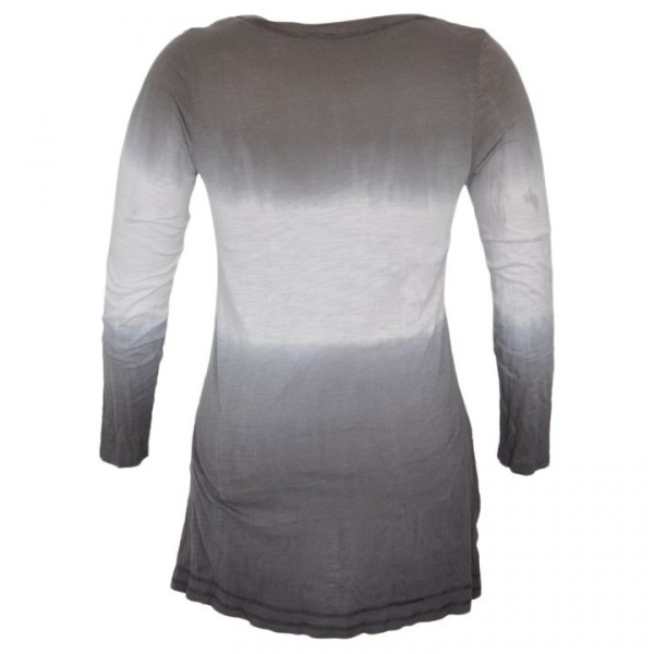 Tunique grande taille - tshirt 2 en 1 tie and dye vison claude gérard (dos)