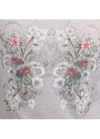 gilet grande taille - gilet avec motif fleuri au dos et strass Claude Gérard (motif)