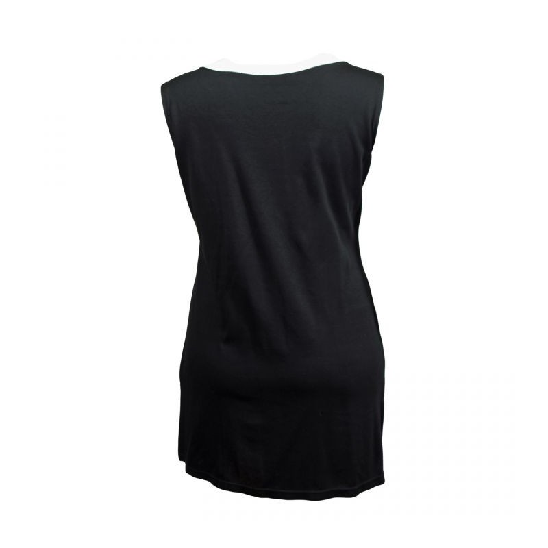 Robe grande taille - robe "sixties" noire et blanche Ladybelle (dos)