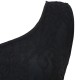 Robe grande taille - robe noire asymétrique en voile (détail)
