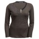 pull grande taille - top kaki léger boutons encolure L33 (face)