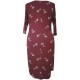 robe grande taille - robe effet drapé bordeaux avec boucle dorée Blue Chameleon (dos)