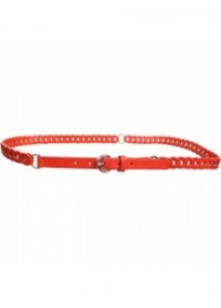 ceinture grande taille - fine ceinture tressée coloris rouge