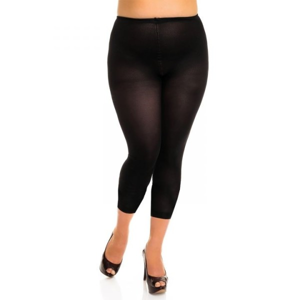collant sans pied grande taille - legging opaque noir "velvet" 80 deniers Glamory