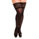 bas grande taille - bas autofixant comfort 20 glamory coloris noir