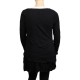 robe-tunique grande taille Claude Gérard motifs lys en sequins grande taille coloris noir (dos)