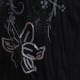 robe-tunique grande taille Claude Gérard motifs lys en sequins grande taille coloris noir (détail motif)