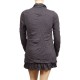 Robe tunique grande taille avec fleurs en tissu 2 en 1 Claude Gérard coloris gris (dos)