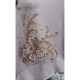 Pull grande taille - tunique volantée asymétrique Claude Gérard gris (détail)