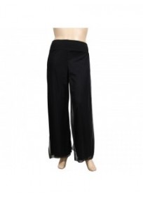 pantalon grande taille -pantalon large noir fluide (face)