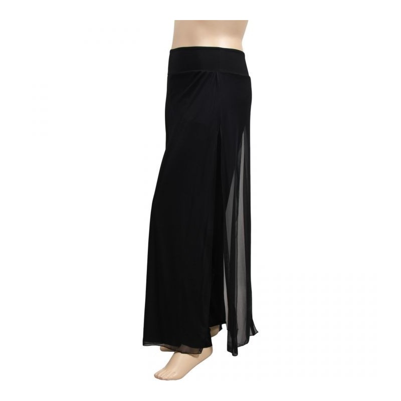 pantalon grande taille -pantalon large noir fluide (côté)
