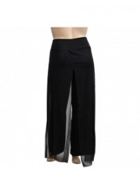 pantalon grande taille -pantalon large noir fluide (dos)