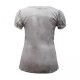 Blouse grande taille - Chemisier effet froissé manches ballon Claude Gérard coloris gris (dos)