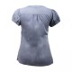 Blouse grande taille - Chemisier effet froissé manches ballon Claude Gérard coloris lavande (dos)