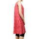robe grande taille - robe chasuble trapèze Danny framboise (côté)
