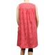 robe grande taille - robe chasuble trapèze Danny framboise (dos)