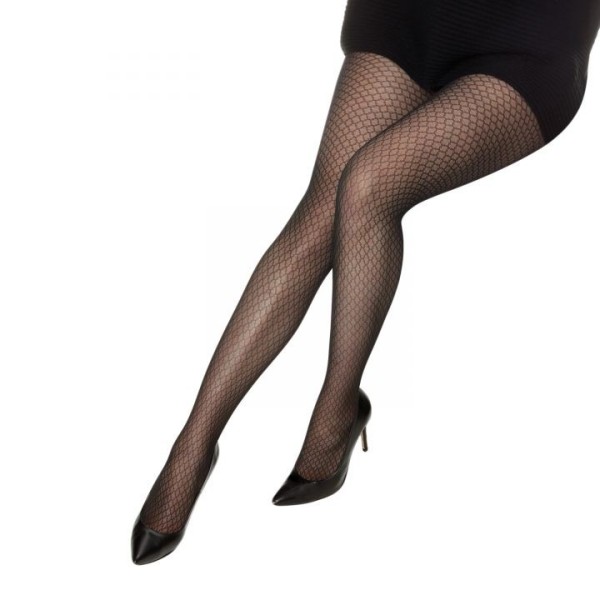 collant fantaisie grande taille - collant noir "Limoges" Cette