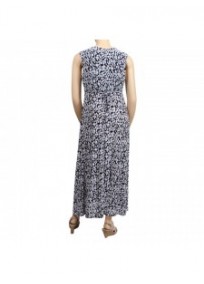 robe longue grande taille - maxidress empire imprimée marina kaneva (dos)
