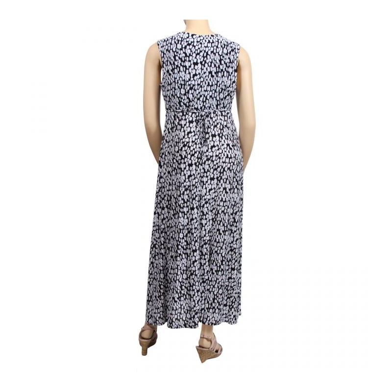 robe longue grande taille - maxidress empire imprimée marina kaneva (dos)