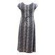 robe longue grande taille - maxidress imprimée serpent grande taille Marina Kaneva (dos)