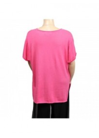 pull grande taille sans manches fushia ladybelle grande taille (dos)