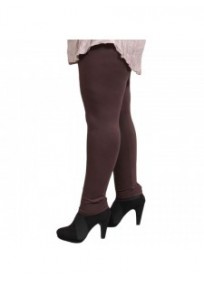 Legging grande taille - legging marron Danny (côté)