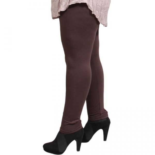 Legging grande taille - legging marron Danny (côté)