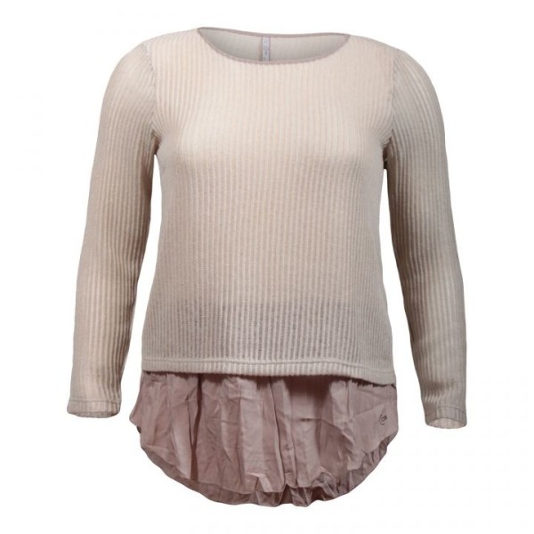 pull grande taille - pull ajouré Claude Gérard Nude (face)