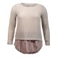 pull grande taille - pull ajouré Claude Gérard Nude (face)