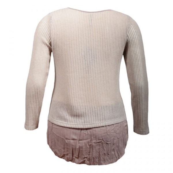 pull grande taille - pull ajouré Claude Gérard Nude (dos)