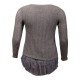 pull grande taille - pull ajouré Claude Gérard Taupe (dos)
