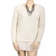 pull grande taille - pull ajouré Claude Gérard Snow (face)