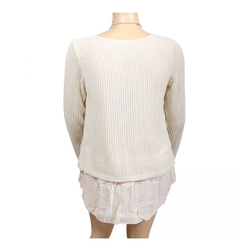 pull grande taille - pull ajouré Claude Gérard Snow (dos)