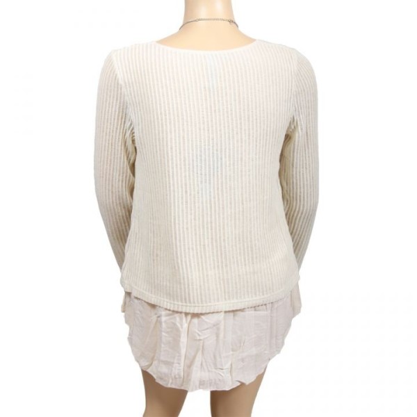 pull grande taille - pull ajouré Claude Gérard Snow (dos)