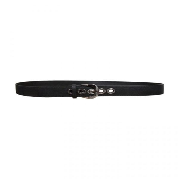 ceinture grande taille - ceinture "bulles" avec anneaux métalliques coloris noir