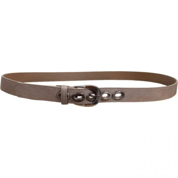 ceinture grande taille - ceinture "bulles" avec anneaux métalliques coloris taupe