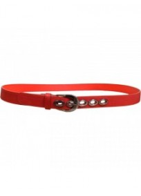 ceinture grande taille - ceinture "bulles" avec anneaux métalliques coloris rouge