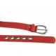 ceinture grande taille - ceinture "bulles" avec anneaux métalliques coloris rouge (détail)