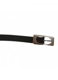 ceinture grande taille - ceinture avec boucle rectangulaire coloris noir (détail)